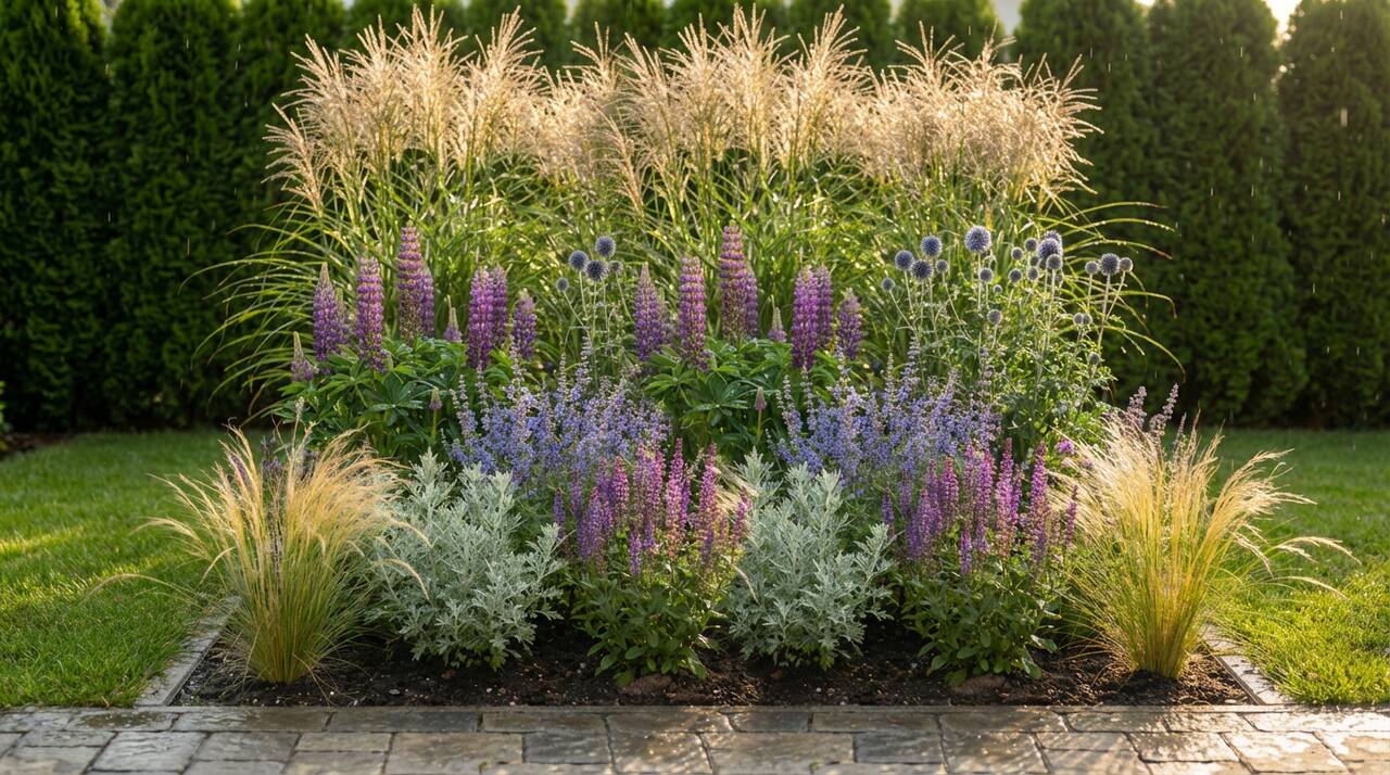 Викройка клумби Валенсія на агроволокні, сонячні місця, легка напівтінь